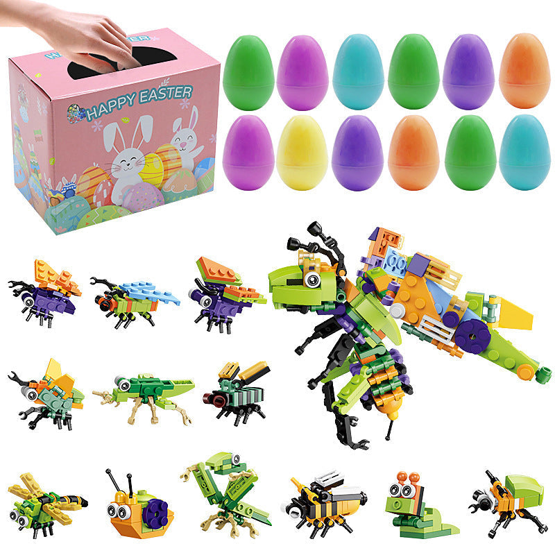 12/24 PCS Wind Up Toy Prefilled Easter Eggs for Kids Easter Basket Stuffers