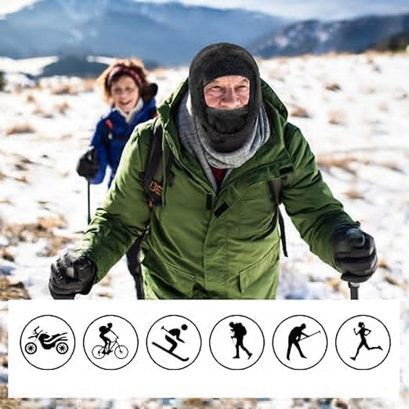 Balaclava Fleece Windproof Ski Mask Unisex Warm Scarf Hood Face Mask