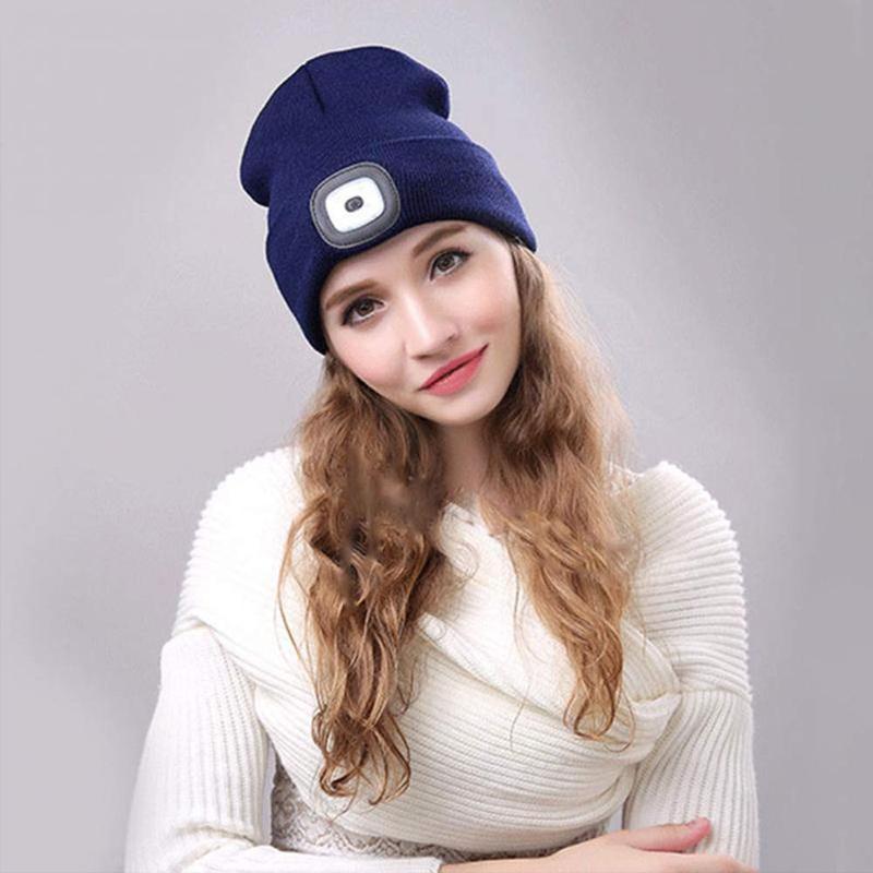 Winter Unisex LED Knitted Beanie Hat (12 Hours)