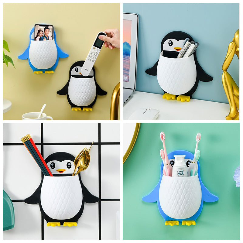 Penguin Shape Wall Mount Phone Holder
