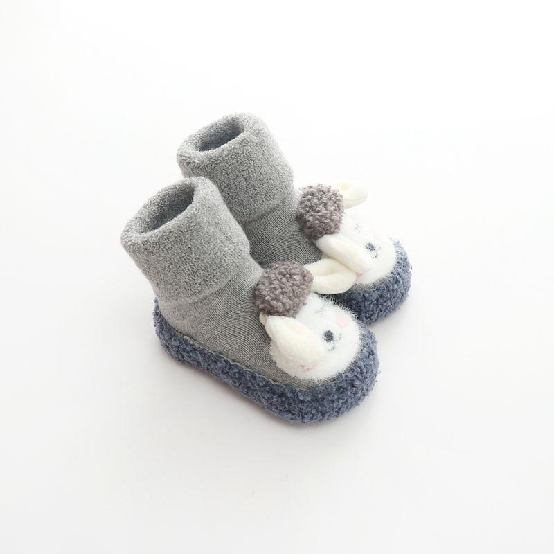 Baby Warm Floor Socks Cartoon Plush Cotton Toddler Shoes