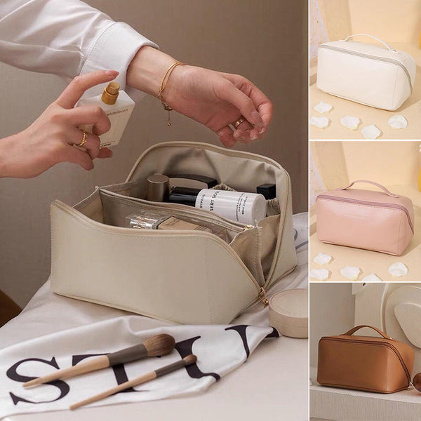 Large Capacity PU Portable Travel Cosmetic Storage Bag