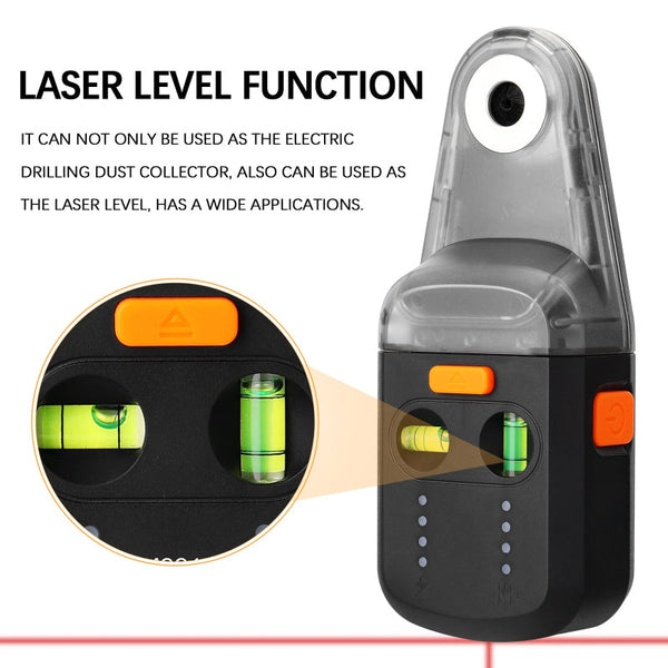 Drill Dust Collector with Laser Level