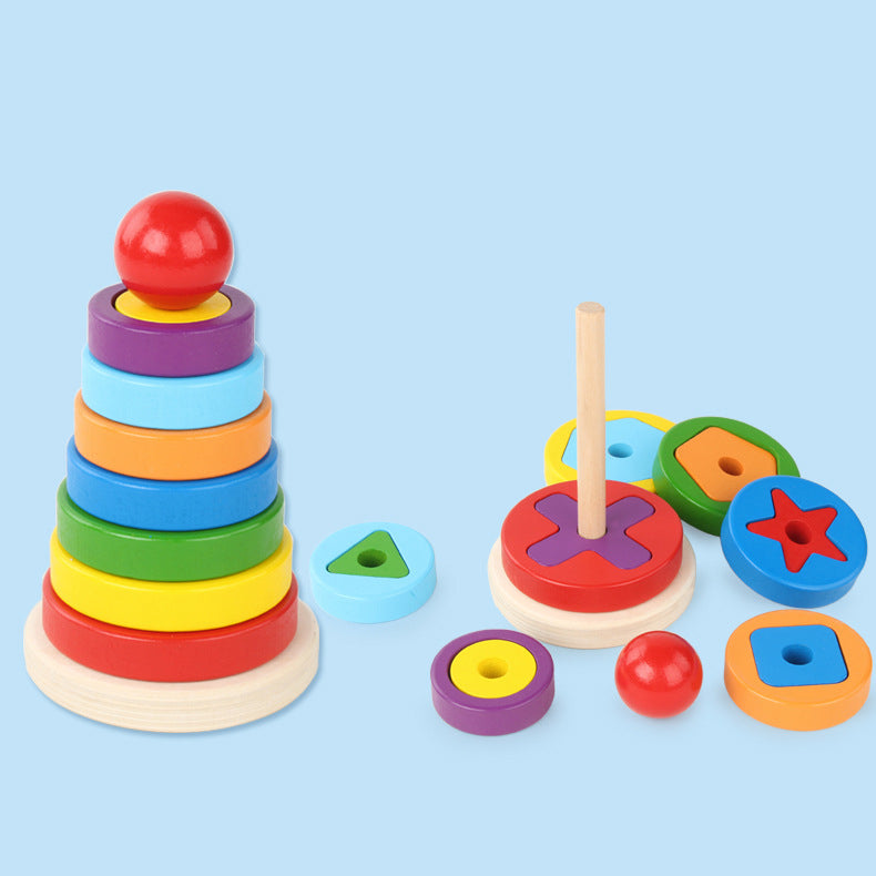 Educational Tower of Matching Building Blocks Toy | Christmas Gifts