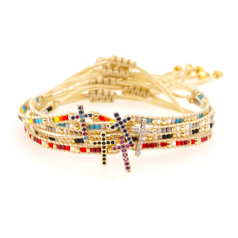 Gift To My Wife - Pavé Cross Bracelet