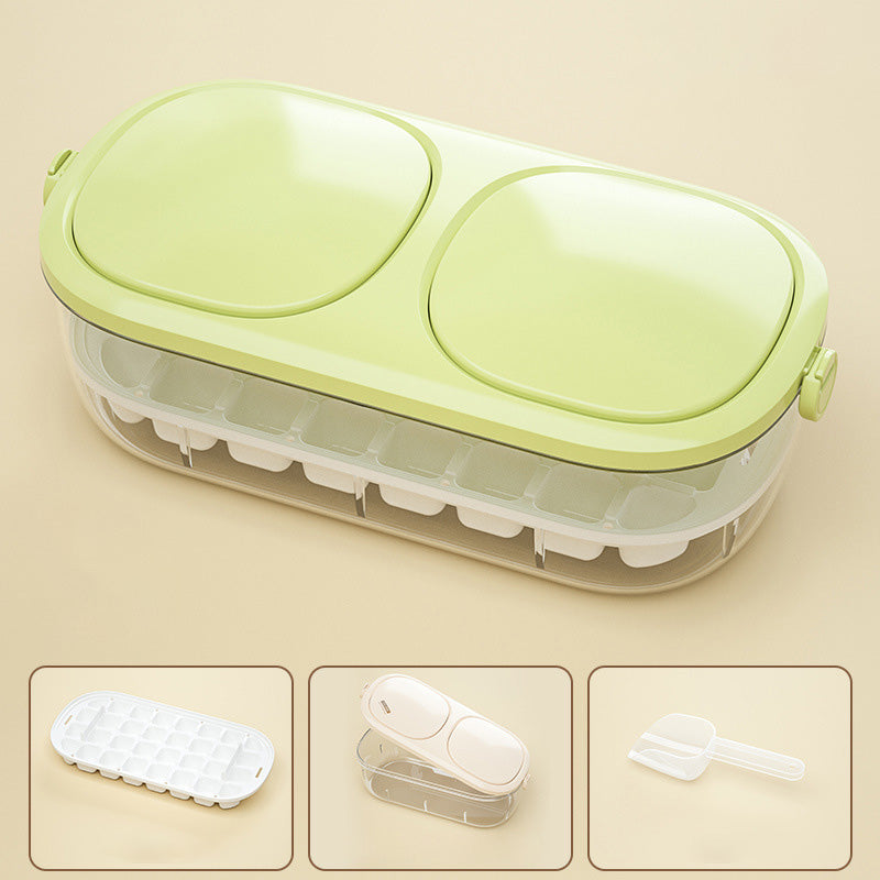 Double press silicone ice tray
