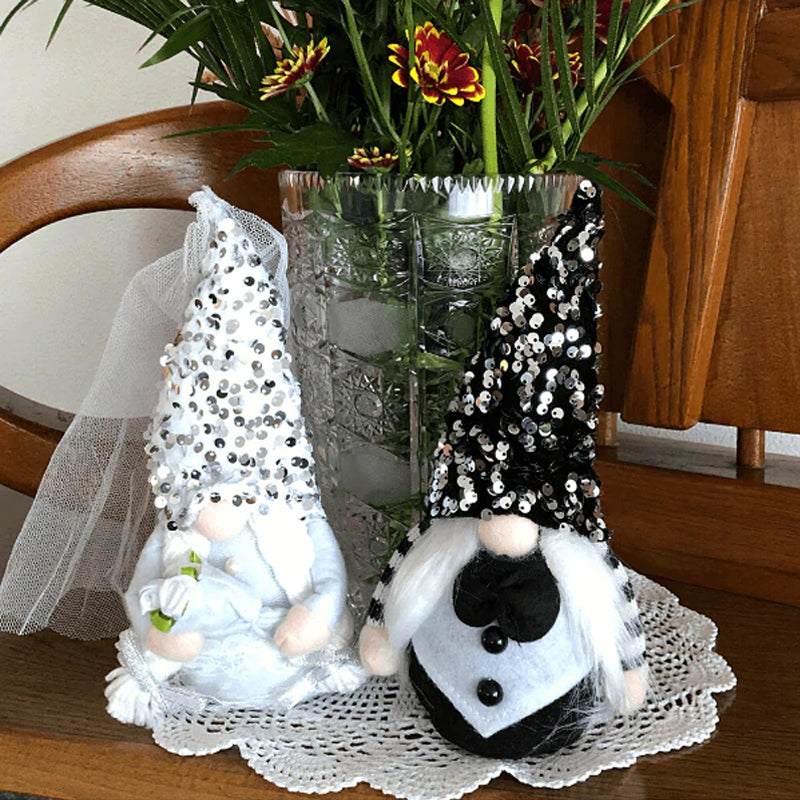Handmade Bride Groom Gnome Wedding Decoration Gift