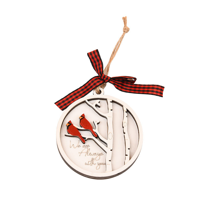 Handmade Memorial Ornament with Cardinals