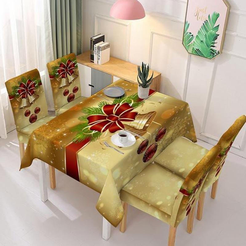 Christmas Decoration Tablecloth Chair Cover