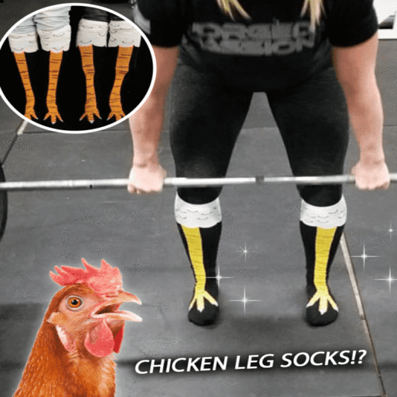 Crazy Funny Chicken Legs Knee-High Socks