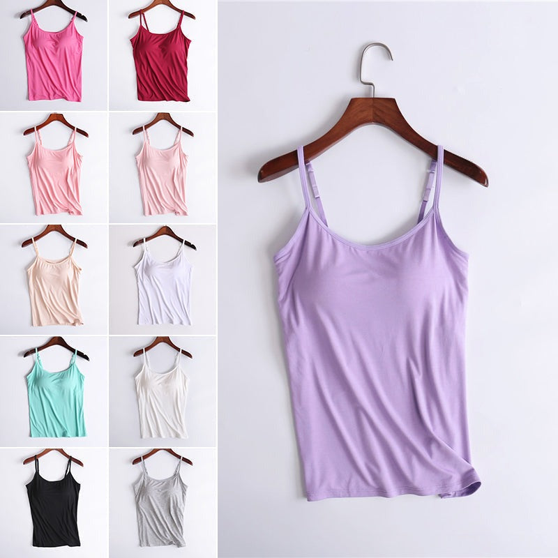 Women’s Tank Top with Built in Removable Bra