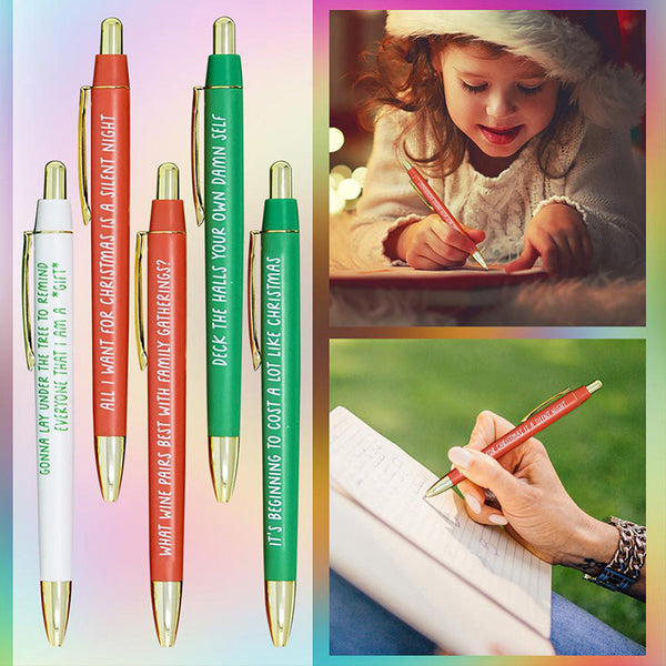Christmas Color Coordinated Signature Pen Set (5 pcs)