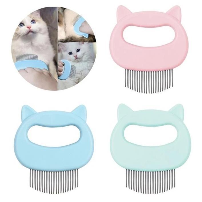 Massage & Grooming Pleasure for Cat - Hair Removal Massaging Shell Comb