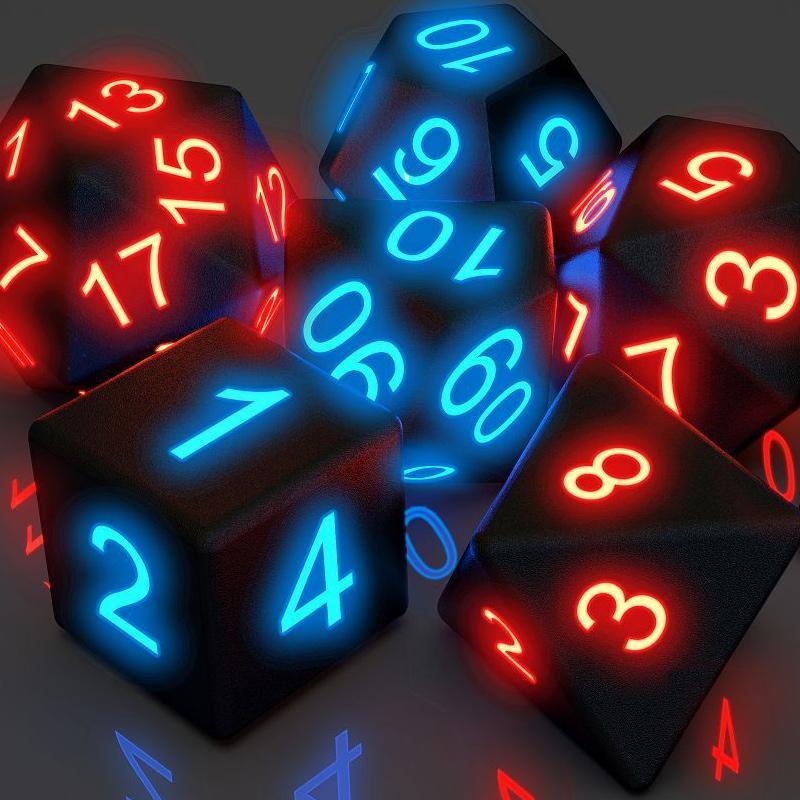 Polyhedral Awesome Board Game Glowing Dice Set 7pcs