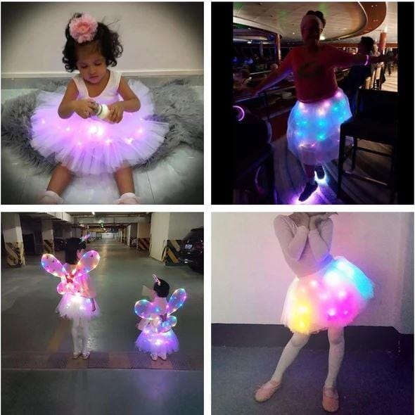 Girl Tutu Skirts Magical Luminous LED Princess Dancing Tulle Skirts