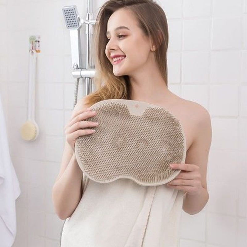 Shower Foot & Back Scrubber, Anti-Skid Bathroom Silicone Massage Pad